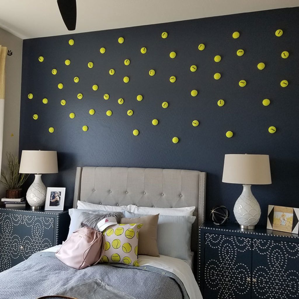 Polka Dot Accent Bedroom Wall