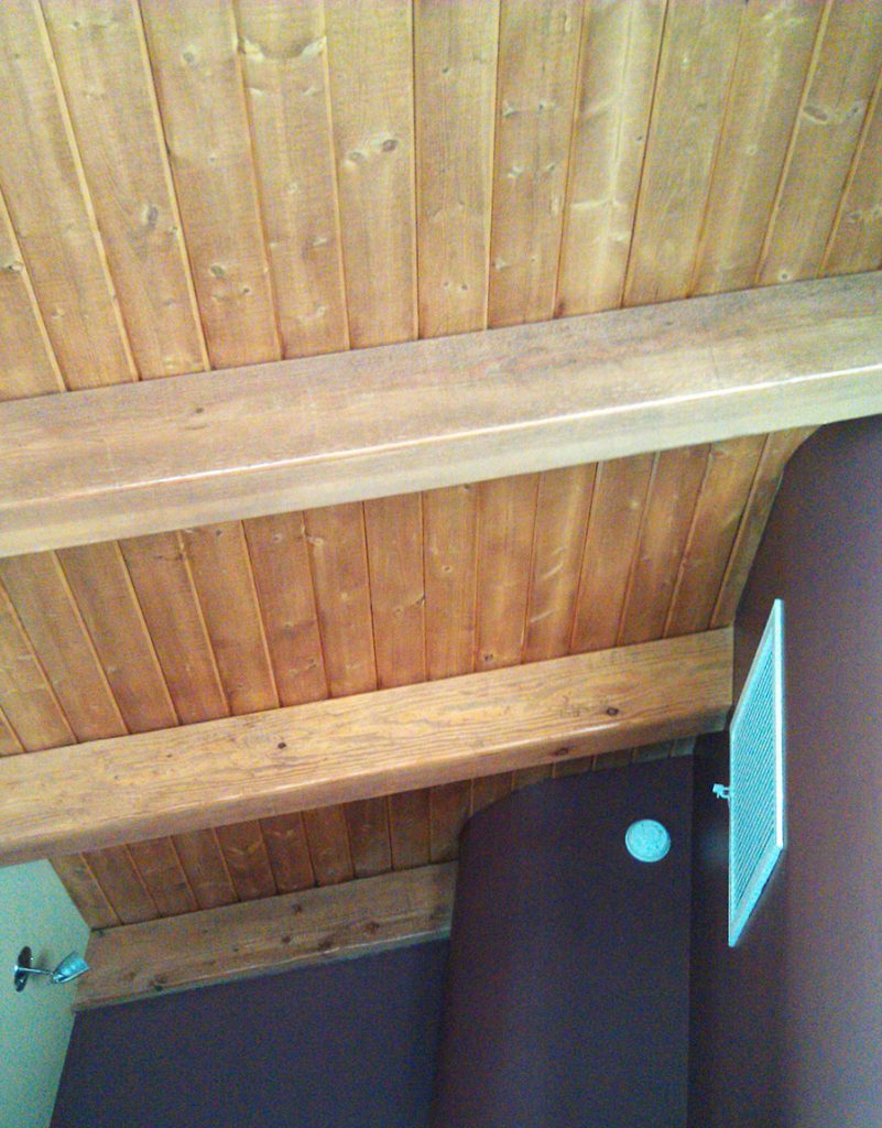 Custom Wood Beam Ceiling Detail